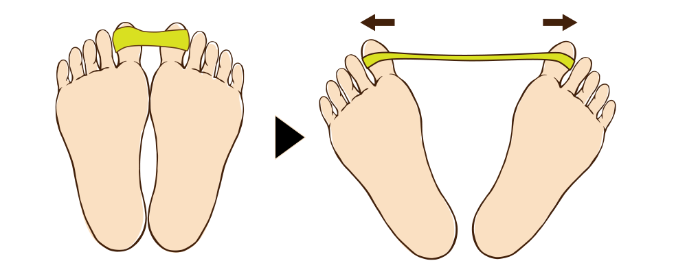 足の親指を開くホーマン体操